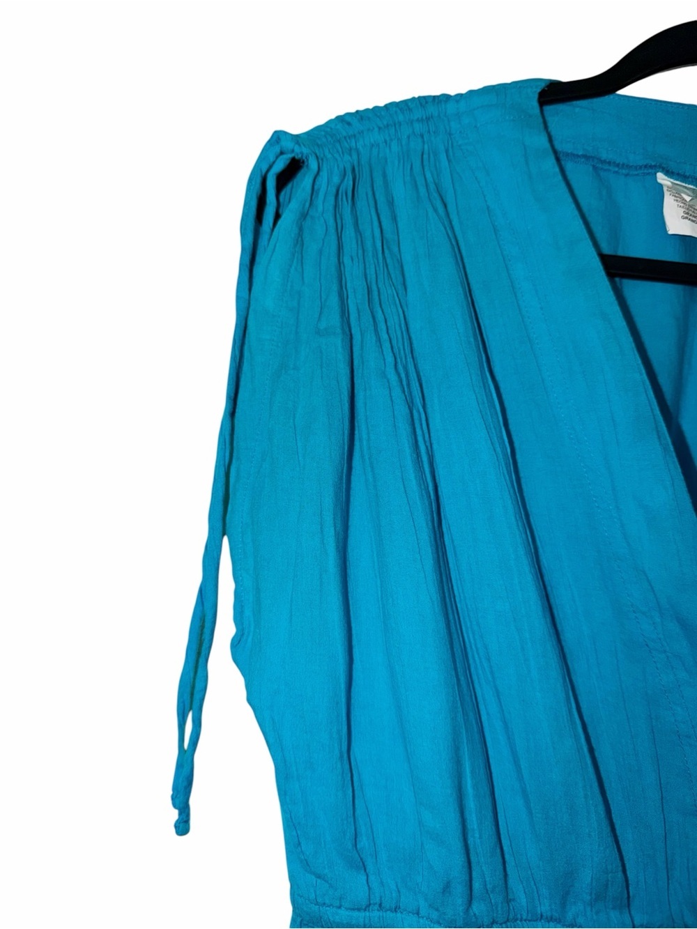 Ralph Lauren Crushed Farrah Swim Cover Up Dress Bright Teal Large - Picture 5 of 8